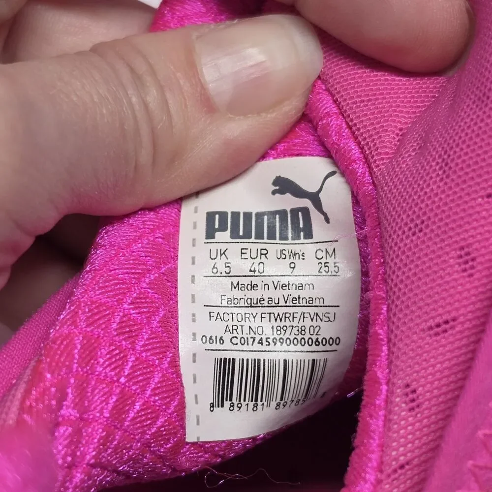 Puma Fierce Hot Pink Slip On Sneakers Women's Size 9 Art. 18973802
